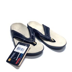 Spenco Yumi Women's Black Sandals Flip Flops Sz 6